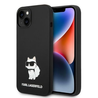 Handyhülle Case iPhone 14 Plus Karl Lagerfeld Katze Choupette schwarz