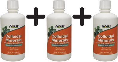 3 x Colloidal Minerals, Raspberry - 946 ml.