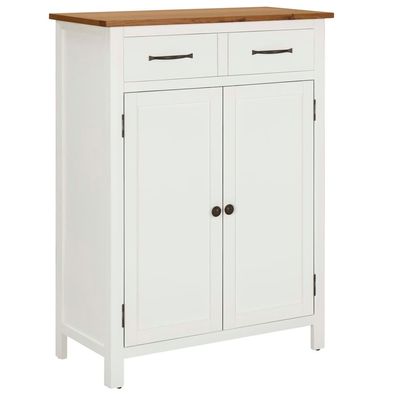 vidaXL Schuhschrank 76x37x105 cm Eiche Massivholz