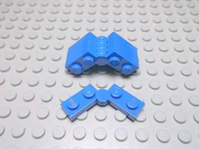 Lego 5 Gelenk Scharniere 1x4 flach Blau Nummer 2429c01