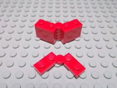 Lego 5 Gelenk Scharniere 1x4 flach Rot Nummer 2429c01