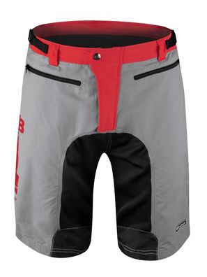 FORCE Shorts MTB-11 grau-schwarz-rot