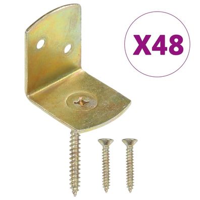 vidaXL Flechtzaunhalter 48 Stk. L-Form Verzinktes Metall