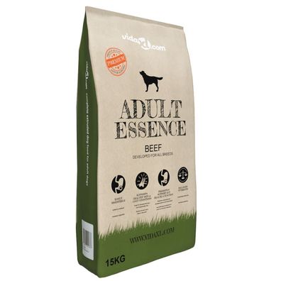 vidaXL Trockenfutter für Hunde Adult Essence Beef 15 kg