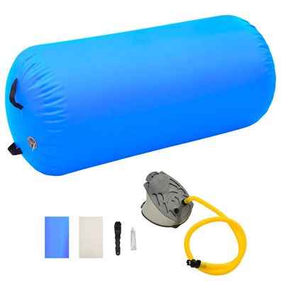 vidaXL Aufblasbare Gymnastik-Rolle mit Pumpe 120x75 cm PVC Blau