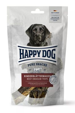 Happy Dog 250 g Rinderblättermagen ohne Zusatzstoffe | Hundesnack Kauartikel