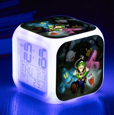 Super Mario - Luigis Mansion - Digitaluhr / Wecker (Licht, Temperatur, Datum)