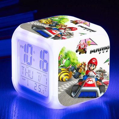 Super Mario Kart - Digitaluhr / Wecker (Licht, Temperatur, Datum)