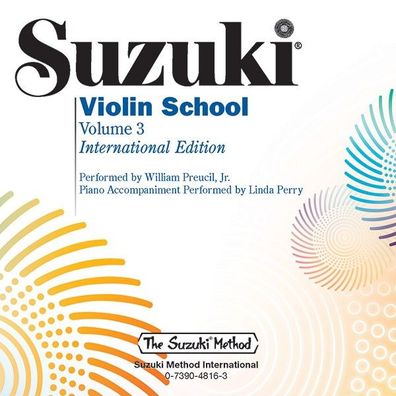 Suzuki Violin School Volume 3 CD Suzuki Method International Suzuk