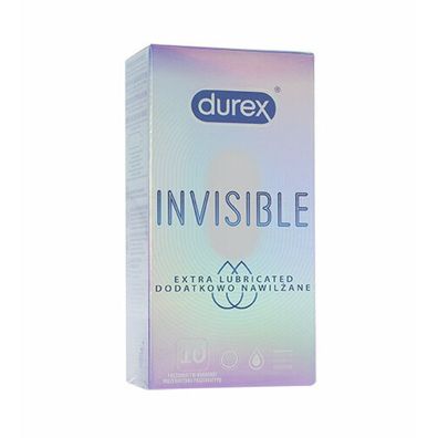 Durex Invisible Extra Thin Extra Lubricated Kondome 10 Stück