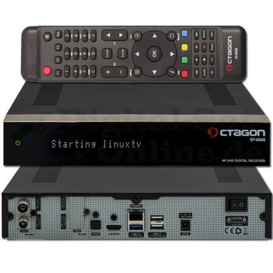 Octagon SF4008 Triple 4K 2x DVB-C/ T2 Hybrid E2 Linux UHD Receiver