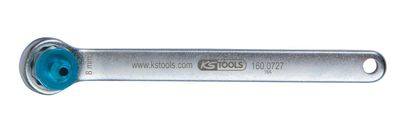 KS TOOLS Bremsen-Entlüftungsschlüssel, extra kurz, 8 mm, blau