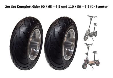 Set Rad Reifen 90/65-6,5 110/50-6.5 Felge Schlauch Scooter E-Scooter Elektroroller