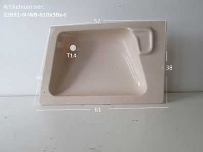 Waschbecken ca 61 bzw 52 x 38 (Lagerware -> Neuware mit Lagerspuren) für Wohnwagen...
