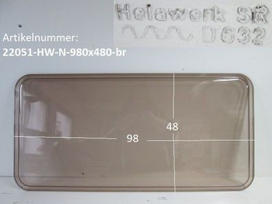 Wohnwagenfenster HelawerkSR D632 ca 98 x 48, Fendt / Tabbert, braun, neue Ware ...