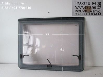Bürstner Wohnwagenfenster gebraucht ca 77 x 61 (zB E374/ E653 4602) Roxite 94 ...