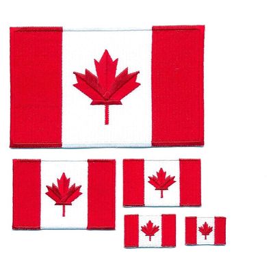 5 Kanada Flaggen Canada Flags Ottawa Alberta Patch Aufnäher Aufbügler Set 1089