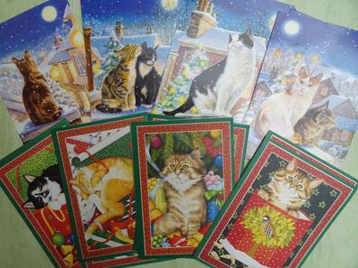 Weihnachtsgrußkarten Katzen Lesley Hallas WWF ua