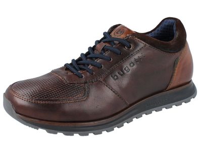 Bugatti Cirino Herren Sneaker Halbschuhe Schnürschuhe braun/ Leder