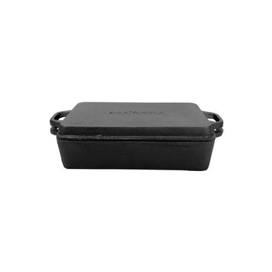 Gusseisenkuss® 2-in-1 Casserole mit Deckel 28 x 17 cm Volumen 1,5 / 0,7 Liter Gussei