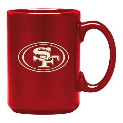 NFL Kaffeetasse San Francisco 49ers Sanded Curved Tasse Mug 15oz 450ml 5056146868344