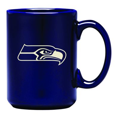 NFL Kaffeetasse Seattle Seahawks Sanded Curved Tasse Mug 15oz 450ml 5056146868405