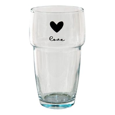 Wasserglas Clayre&Eef 6GL3711 Love 250ml Glas Geschier