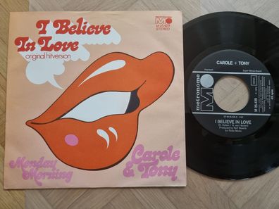 Carole & Tony Sheridan - I believe in love 7'' Vinyl Germany