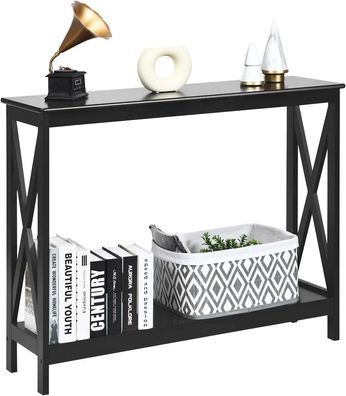 Konsolentisch Beistelltisch Industrie Design mit Ablage Flurtisch 100x30x80cm