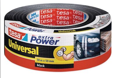 tesa extra Power Universal Gewebeband schwarz 50m x 50mm