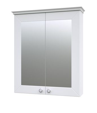 Badezimmer - Spiegelschrank Dindigul 01, Farbe: Weiß matt ? 73 x 64 x 17 cm (H x