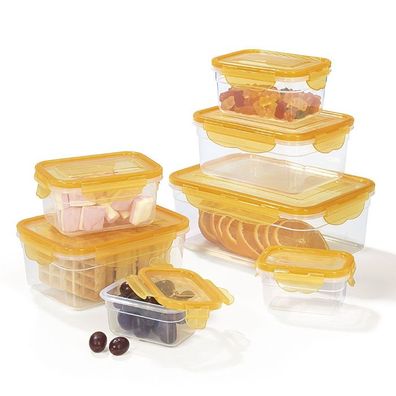 28-tlg Frischhaltedosen Set Klick HOBERG Gefrierdosen Lunchbox Dose Mango NEU