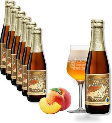 6 x 0,25l Lindemanns Pecheresse- fruchtiges Lambic- Bier aus Belgien