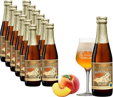 12 x 0,25l Lindemanns Pecheresse- fruchtiges Lambic- Bier aus Belgien