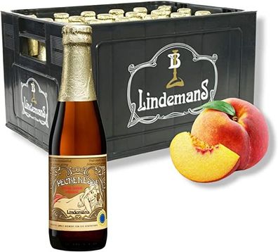 24 x 0,25l Lindemanns Pecheresse- fruchtiges Lambic- Bier aus Belgien