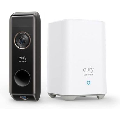 eufy kabellose Video-Türklingel Dual-Kamera mit HomeBase 2 (2K mit HDR, Bewegung