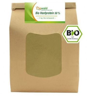 Piowald BIO Hanfprotein - 1 kg Vorratspack