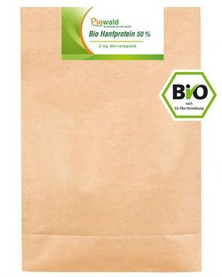 Piowald BIO Hanfprotein - 2 kg Vorratspack