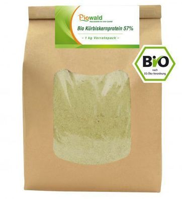 Piowald BIO Kürbiskernprotein 57% - 1 kg Vorratspack