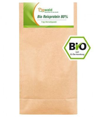 Piowald BIO Reisprotein 80% - 1 kg Vorratspack, glutenfrei