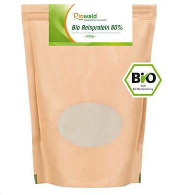 Piowald BIO Reisprotein 80% - 500g, glutenfrei