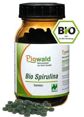 Piowald BIO Spirulina - 400 Tabletten/160g - Naturland