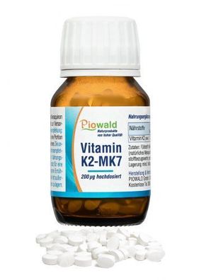 Piowald Vitamin K2 MK7 Tabletten - 200 Tbl/23g