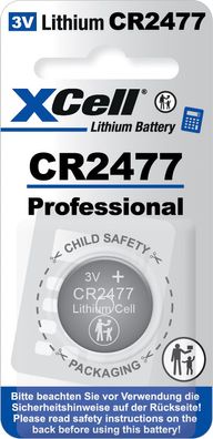 XCell Lithium-Knopfzelle CR2477 1er-Blister 3V/950mAh