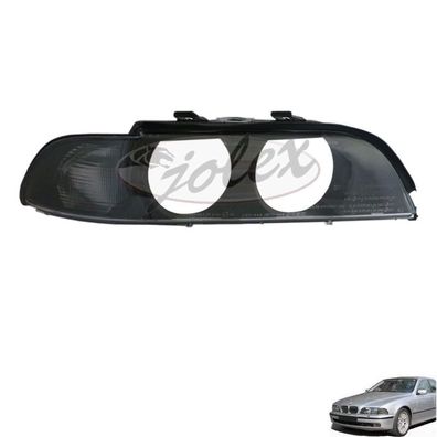 Scheinwerferglas mit Blinker schwarz rechts für BMW 5er E39 96-00 NEU