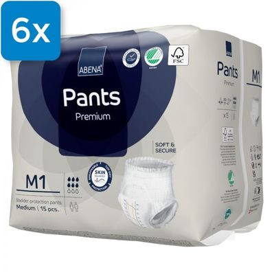 Abena Pants Premium M1, 6 x 15 Stück