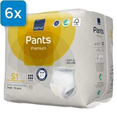 Abena Pants Premium S1, 6 x 16 Stück