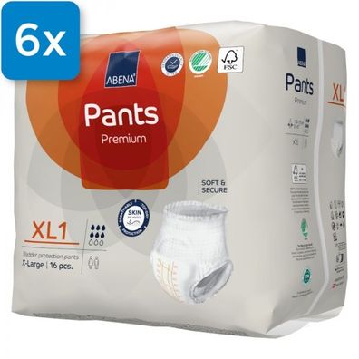 Abena Pants Premium XL1, 6 x 16 Stück