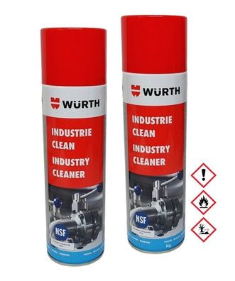 2x Würth Industrie Clean 500ml Etikettenentferner Industriereiniger