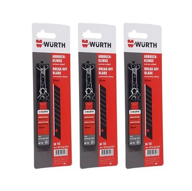 30 Stück Würth Cuttermesser Abbrechklingen 18 mm extrem scharf Teppichmesser -